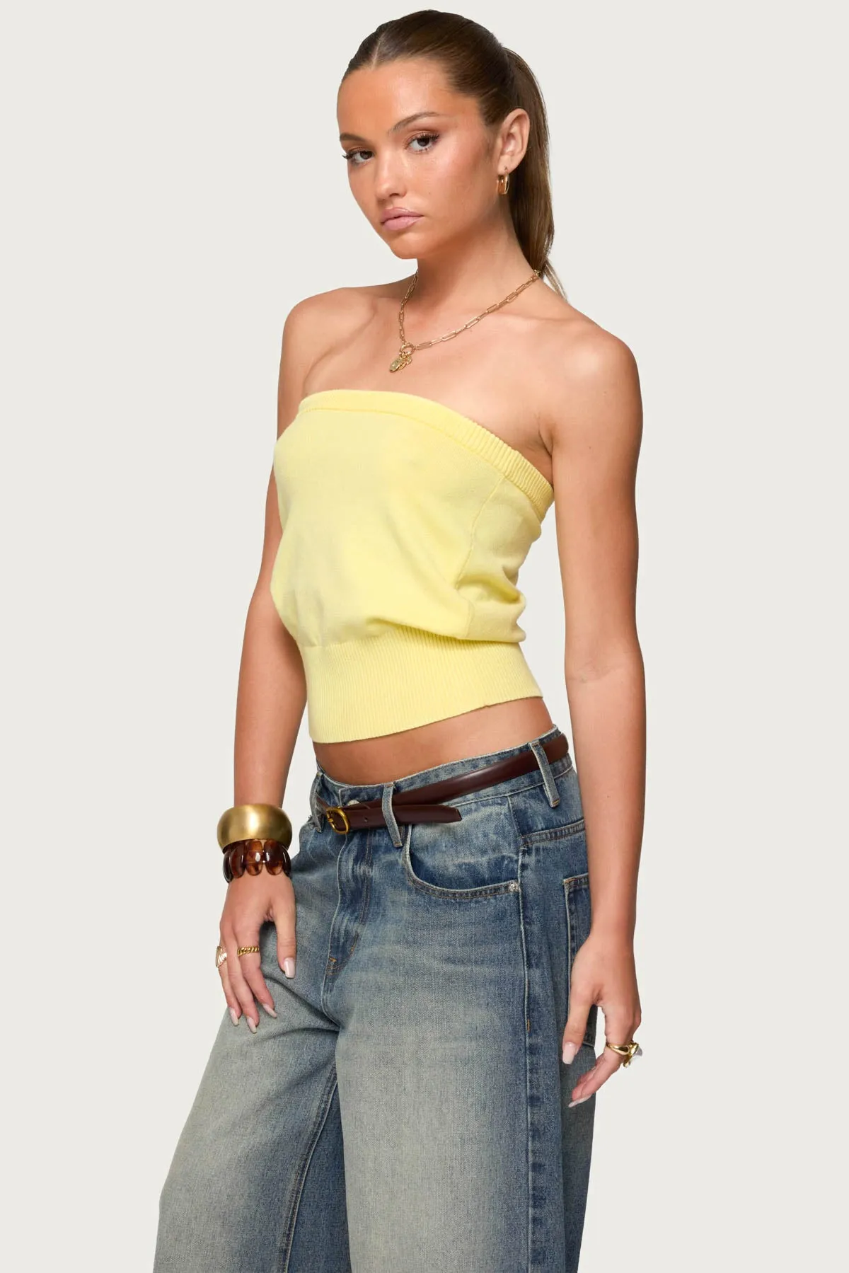 Philipa Strapless Knit Top sold by Edikted product image thumbnail 3