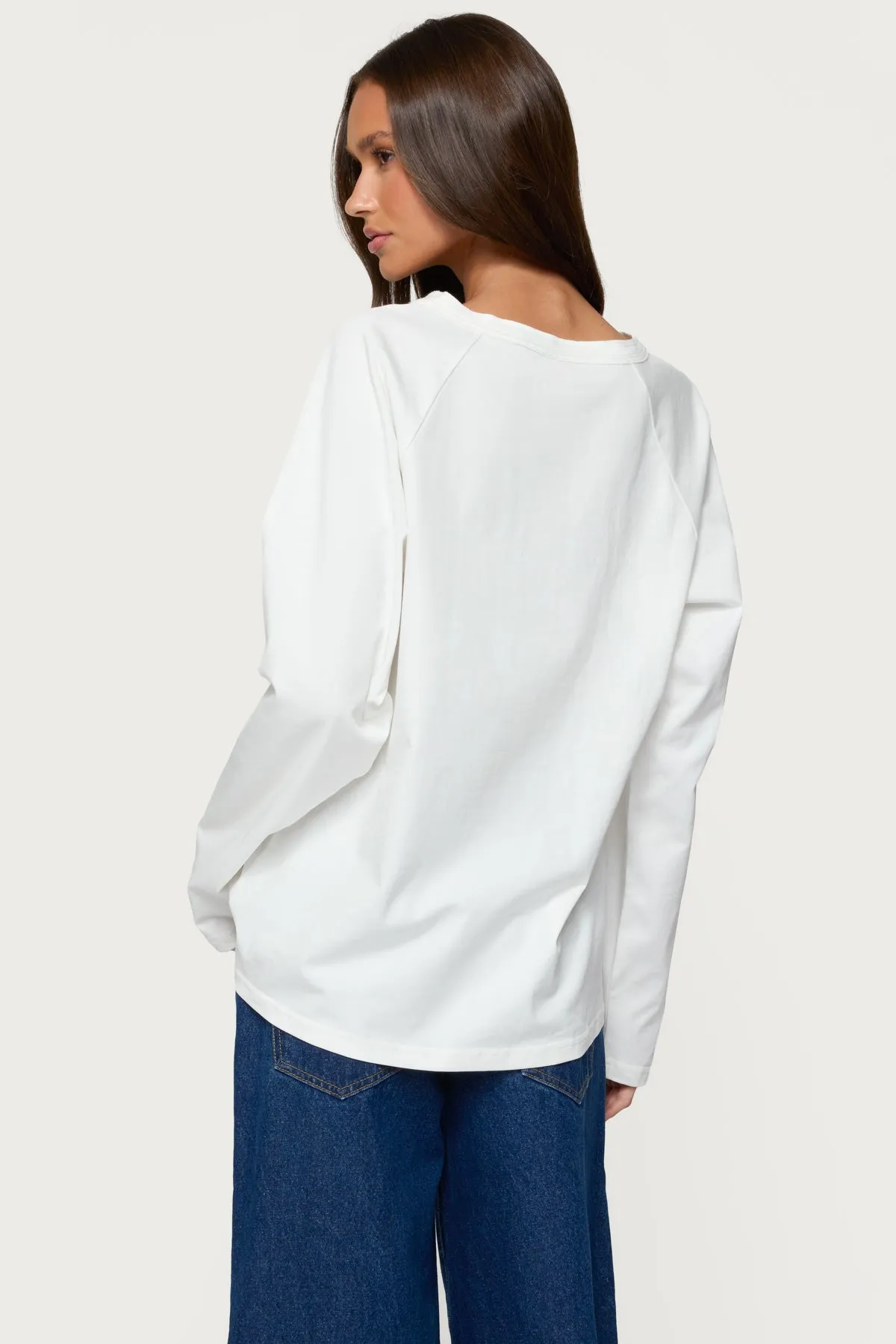 Cyrus Henley Oversized Top sold by Edikted product image thumbnail 5