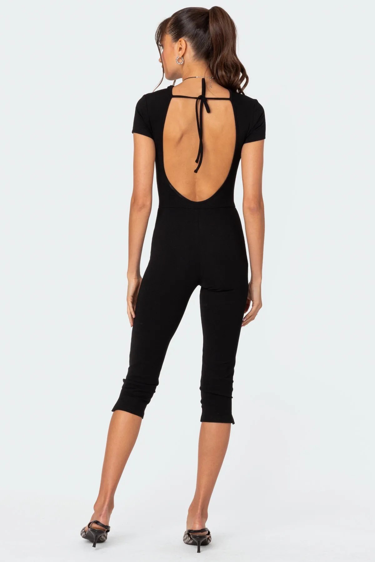 Capri Open Back Jumpsuit sold by Edikted product image thumbnail 4