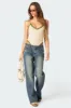 Doll House Low Rise Washed Jeans sold by Edikted