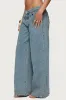 Stitch & Pleat Low Rise Jeans sold by Edikted
