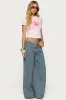Stitch & Pleat Low Rise Jeans sold by Edikted