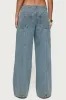 Stitch & Pleat Low Rise Jeans sold by Edikted
