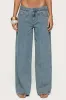 Stitch & Pleat Low Rise Jeans sold by Edikted