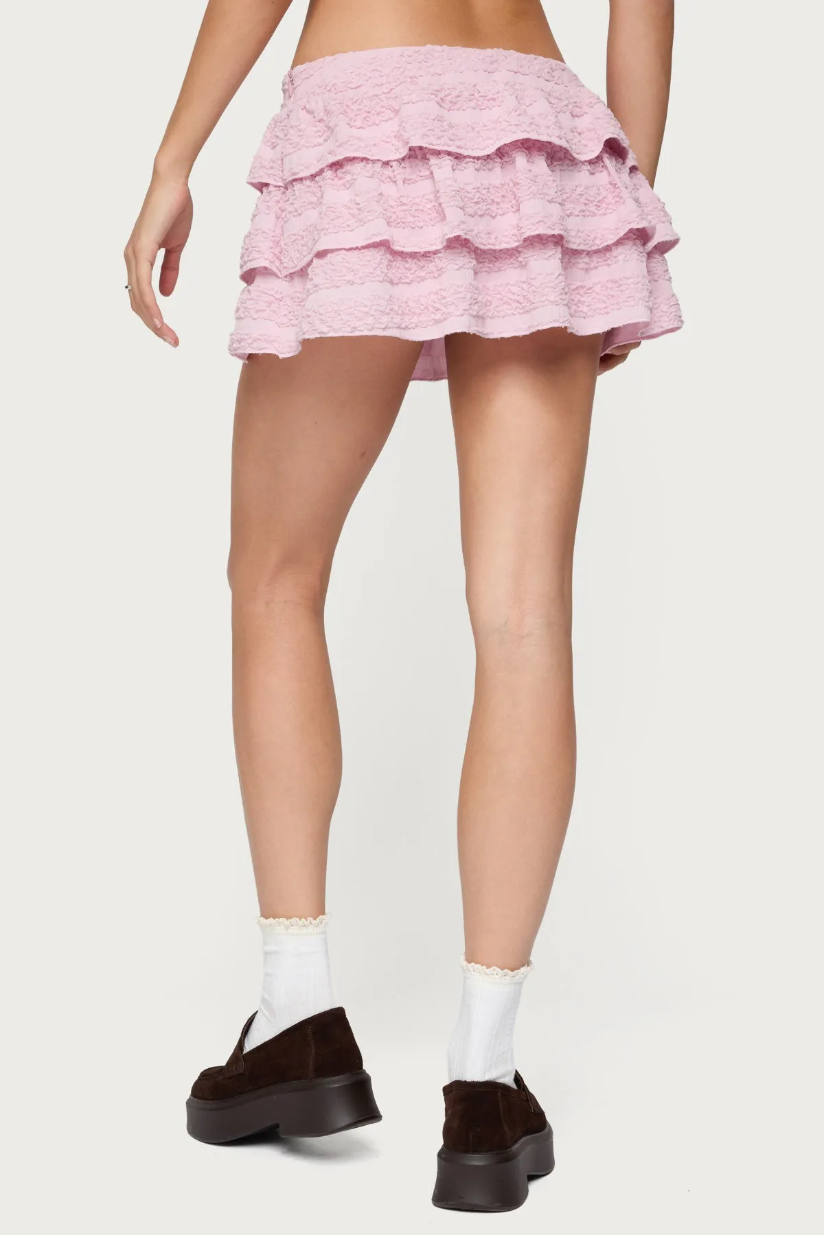 Margaux Textured Ruffle Mini Skort sold by Edikted product image thumbnail 5