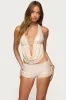 Roxey Sequin Backless Cowl Neck Top sold by Edikted