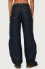 Aden Contrast Stitch Barrel Jeans sold by Edikted
