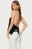 Ivey Backless Crochet Halter Top sold by Edikted