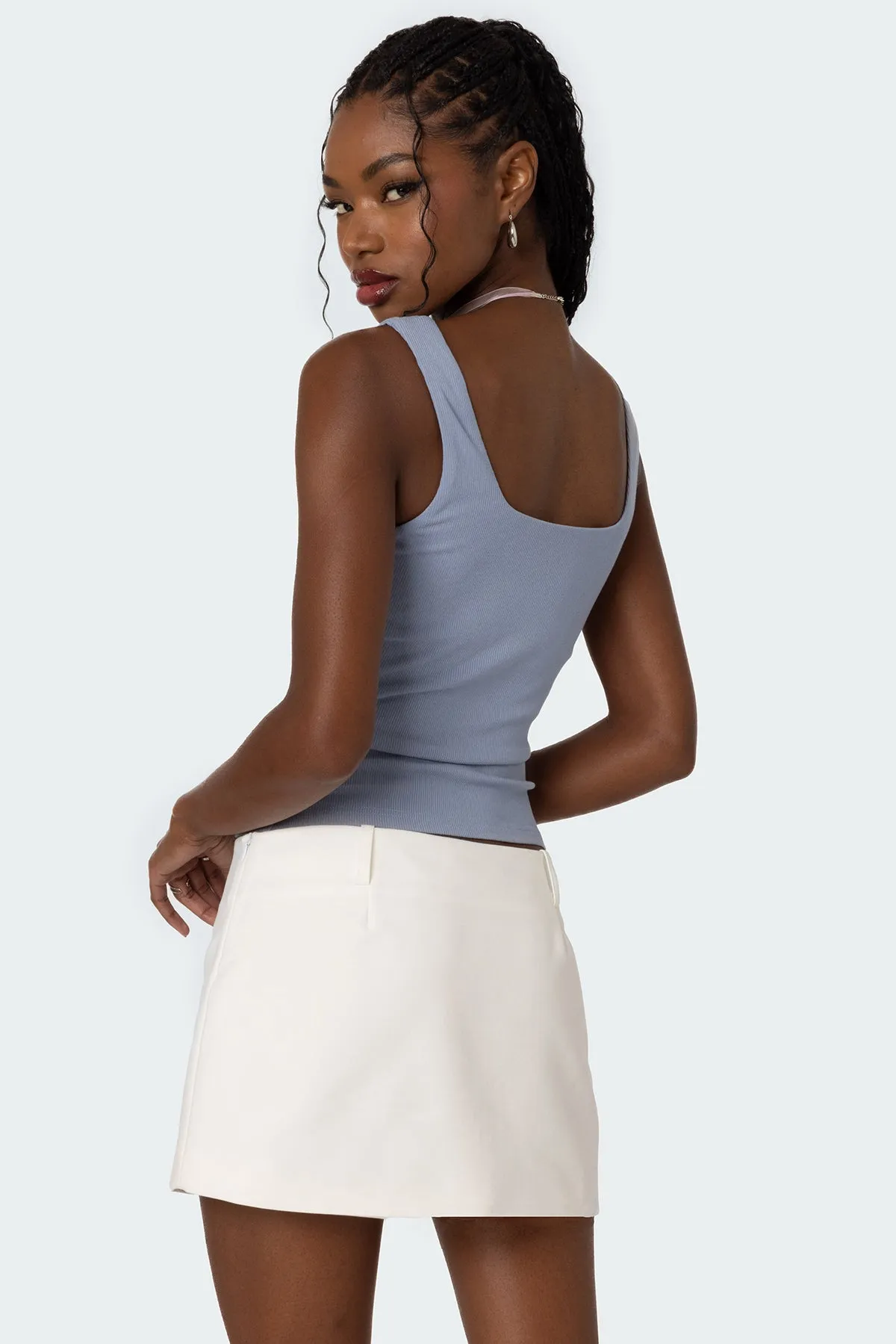 Lola Ribbed Tank Top sold by Edikted product image thumbnail 5