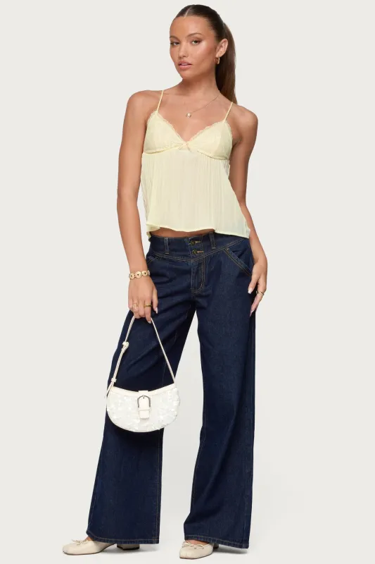 Meredith Low Rise Jeans sold by Edikted