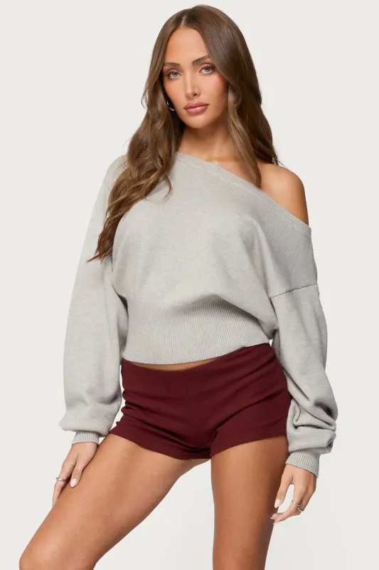 Ravenna Off Shoulder Sweater sold by Edikted