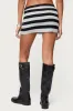 Kezia Striped Knit Mini Skort sold by Edikted