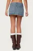 Keiko Studded Denim Mini Skirt sold by Edikted