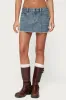 Keiko Studded Denim Mini Skirt sold by Edikted