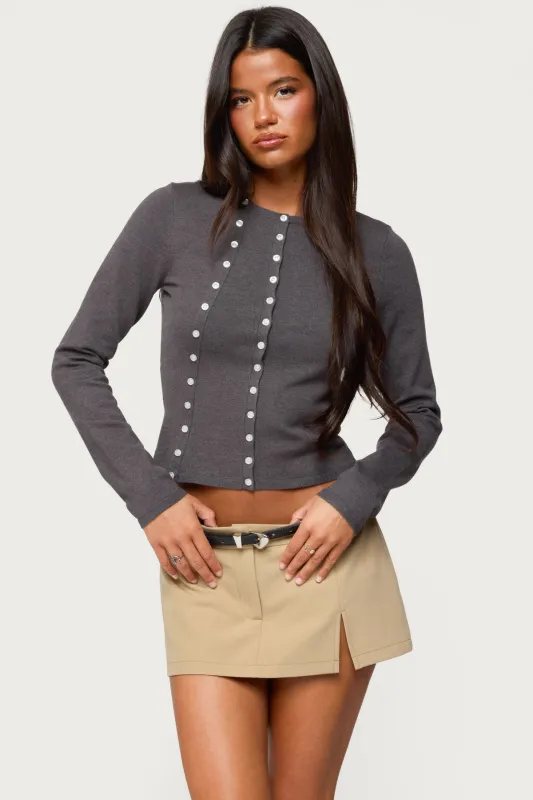 Hestia Button Up Knit Cardigan sold by Edikted