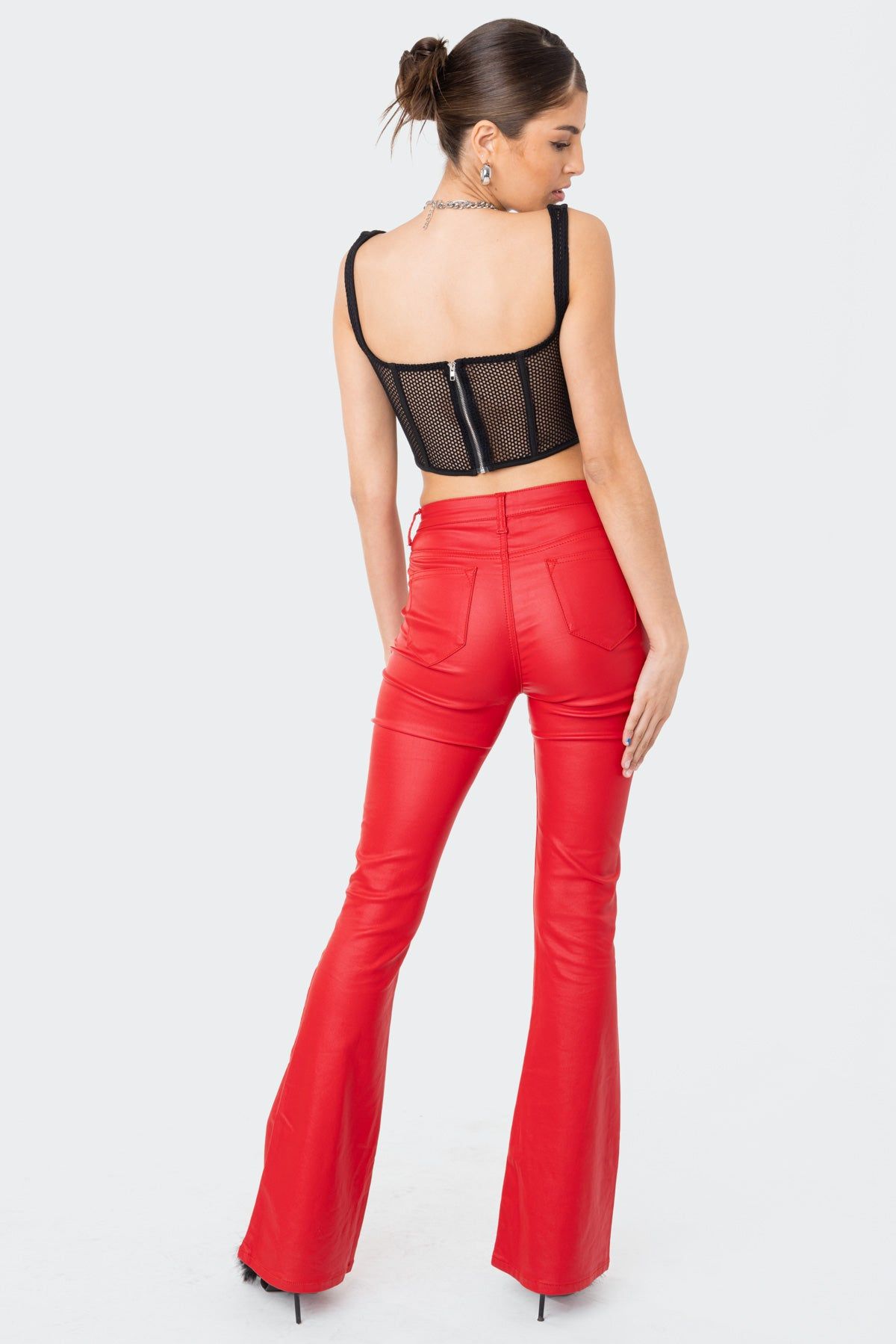 Trixi Fishnet Corset Top sold by Edikted product image thumbnail 4