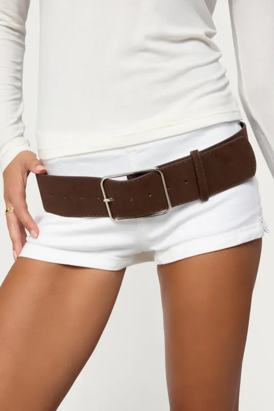 Chunky Faux Suede Belt sold by Edikted