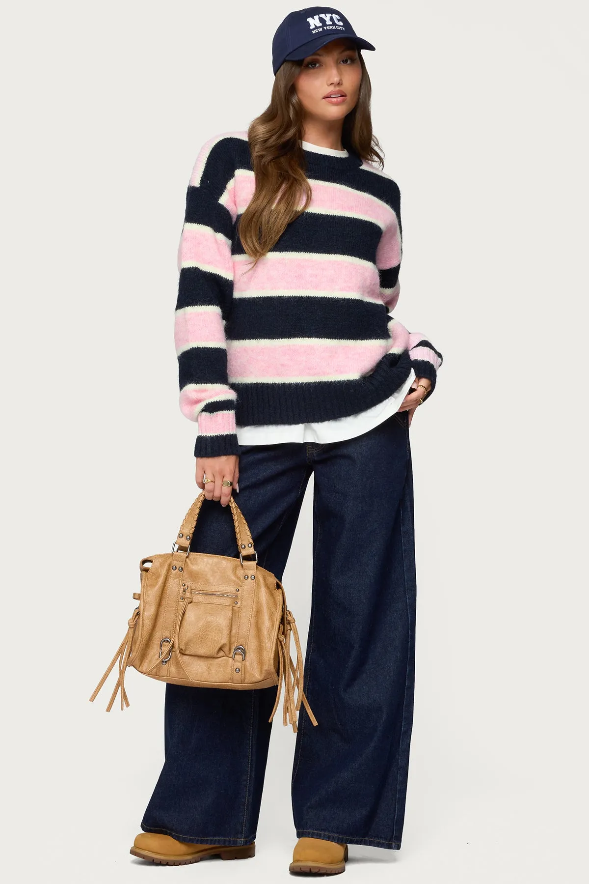 Conrad Striped Knit Sweater sold by Edikted product image thumbnail 2