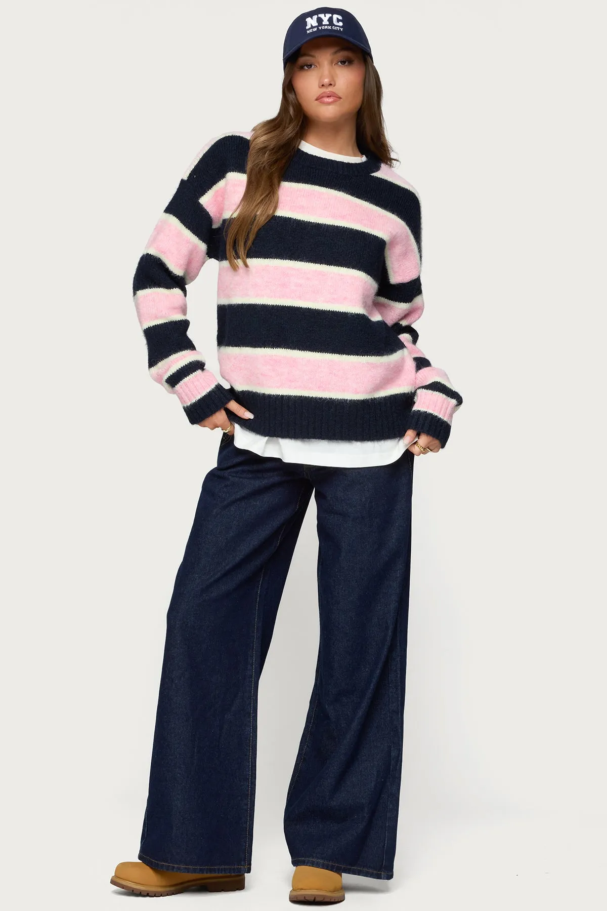 Conrad Striped Knit Sweater sold by Edikted product image thumbnail 5