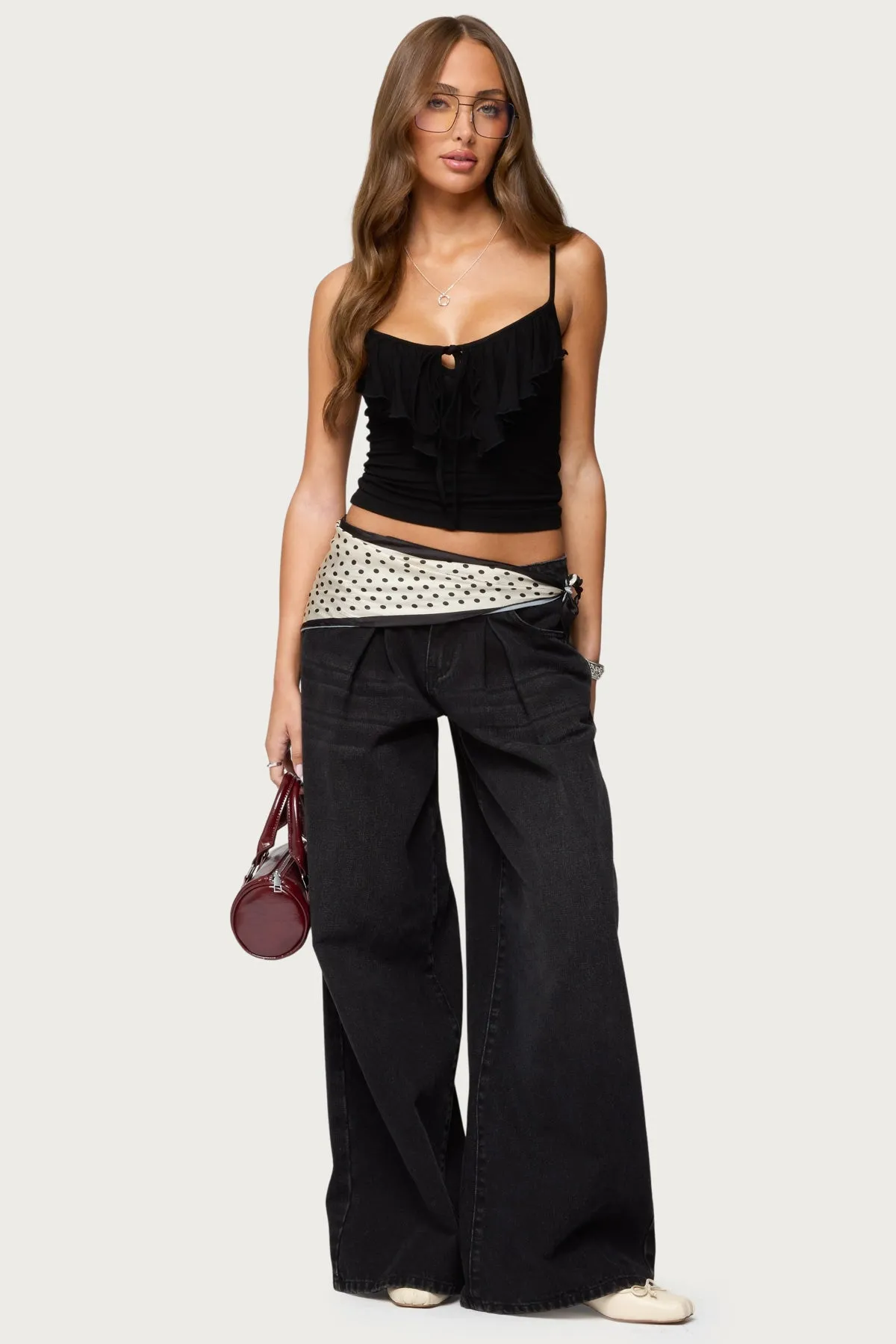 Jezebel Ruffle Tank Top sold by Edikted product image thumbnail 2