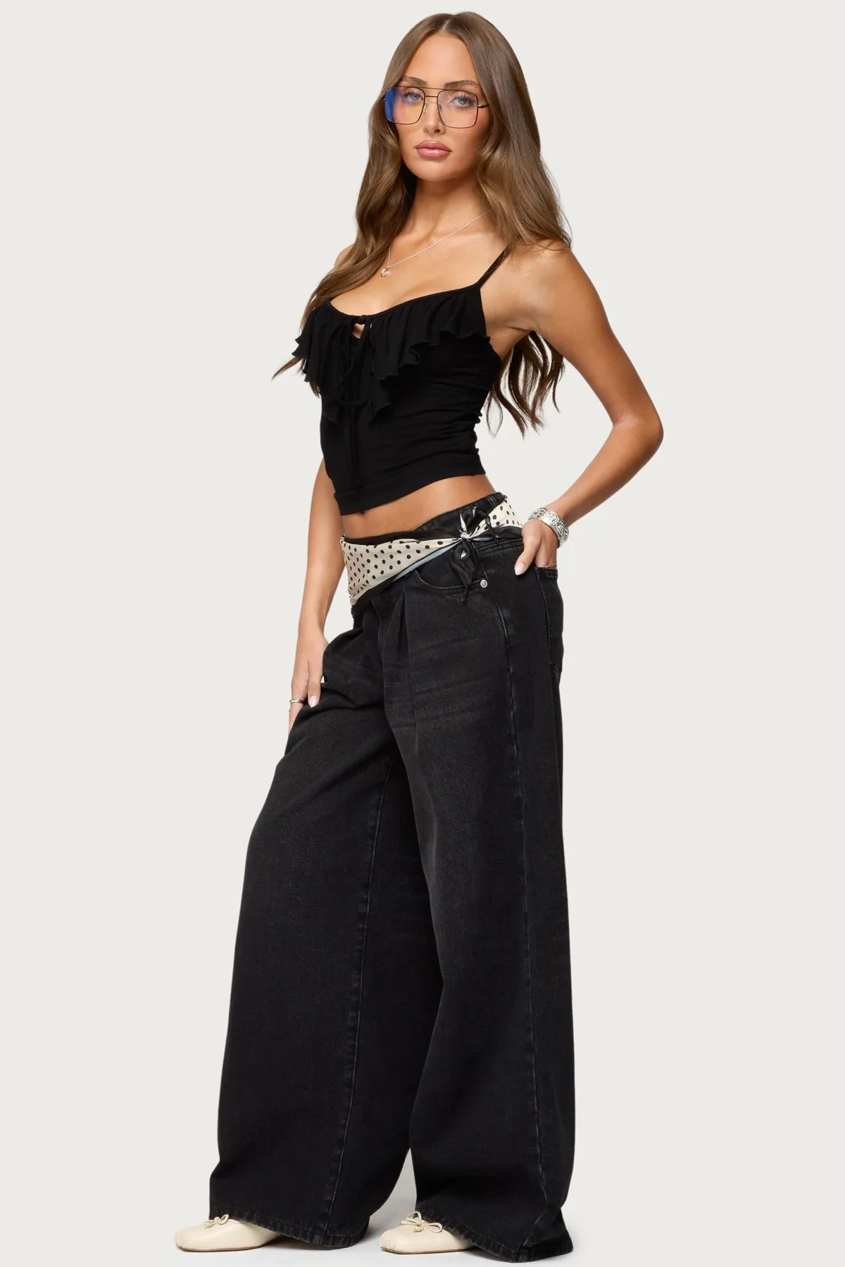 Jezebel Ruffle Tank Top sold by Edikted product image thumbnail 4