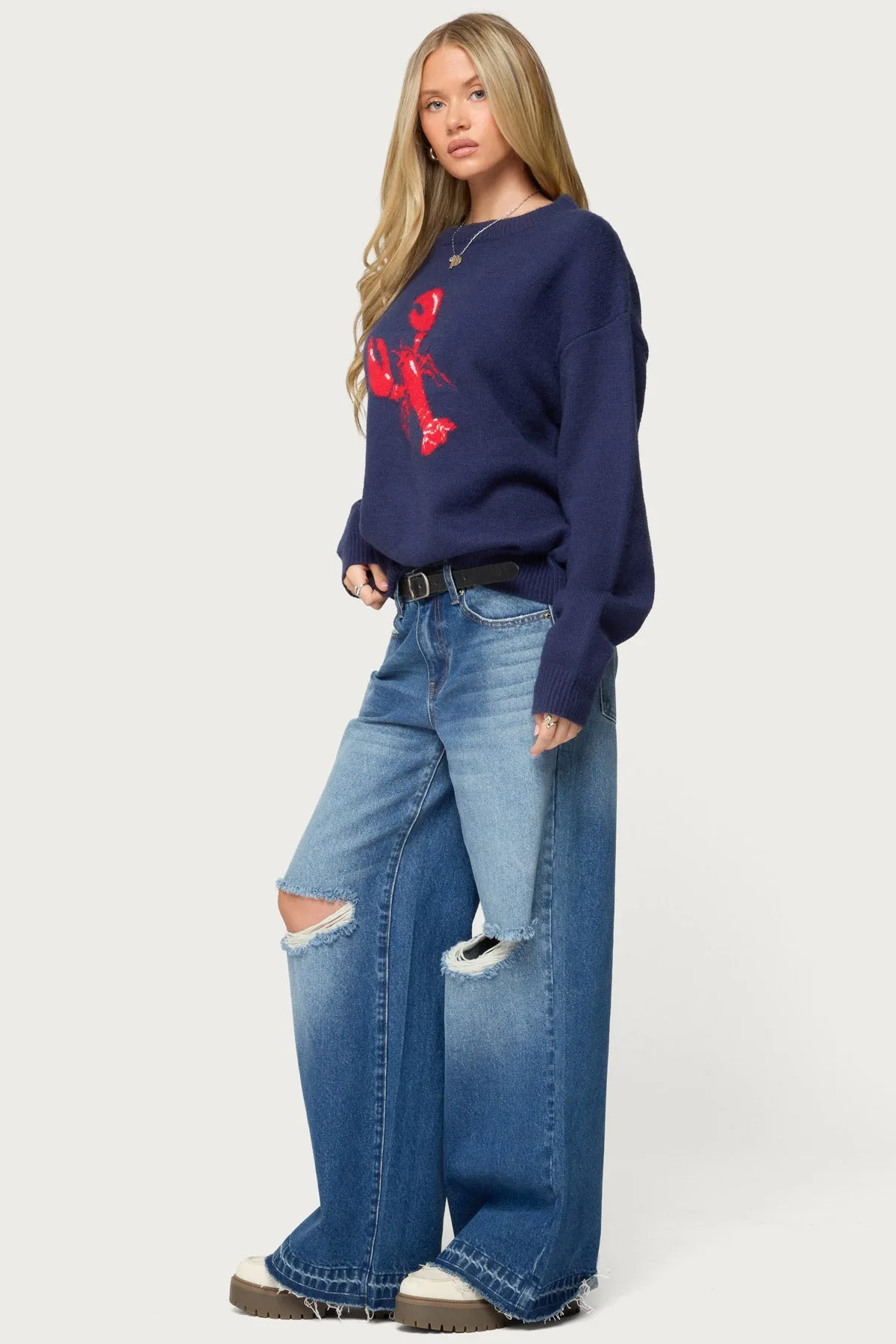 Don't Be Shellfish Knit Sweater sold by Edikted product image thumbnail 4