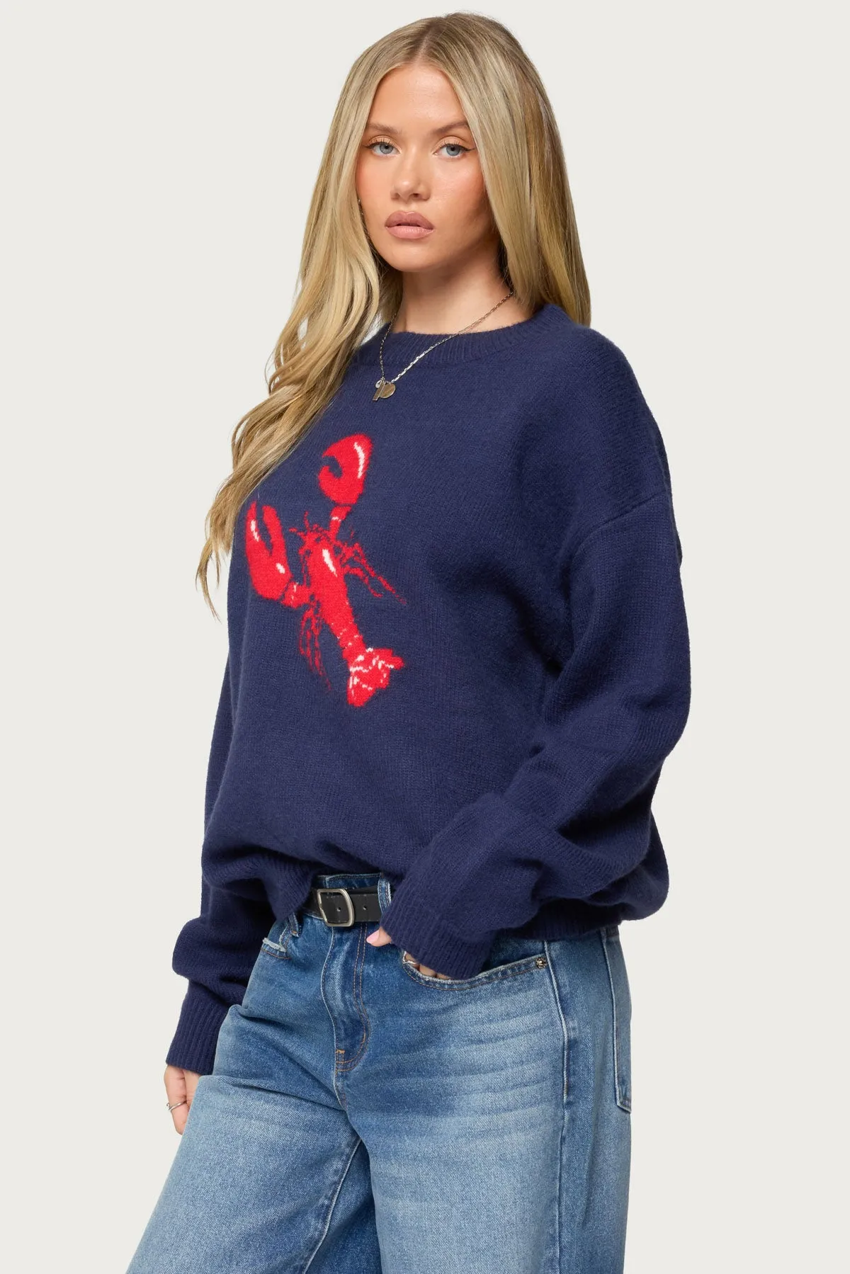 Don't Be Shellfish Knit Sweater sold by Edikted product image thumbnail 3