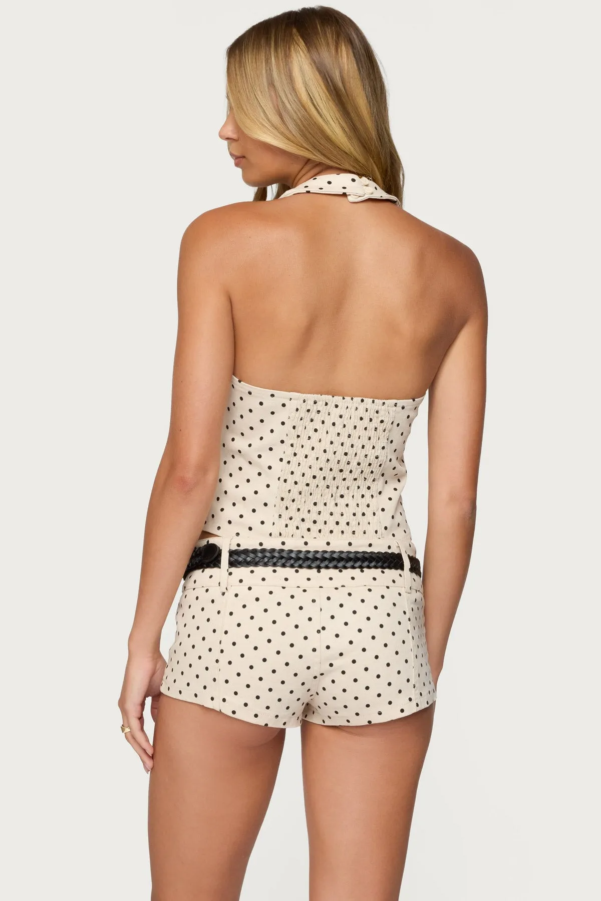 Twyla Polka Dot Halter Top sold by Edikted product image thumbnail 5