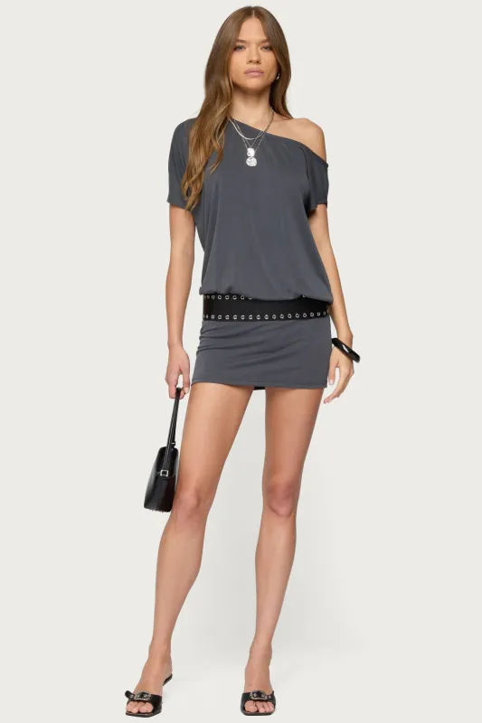 Sevie Off Shoulder Mini Dress sold by Edikted