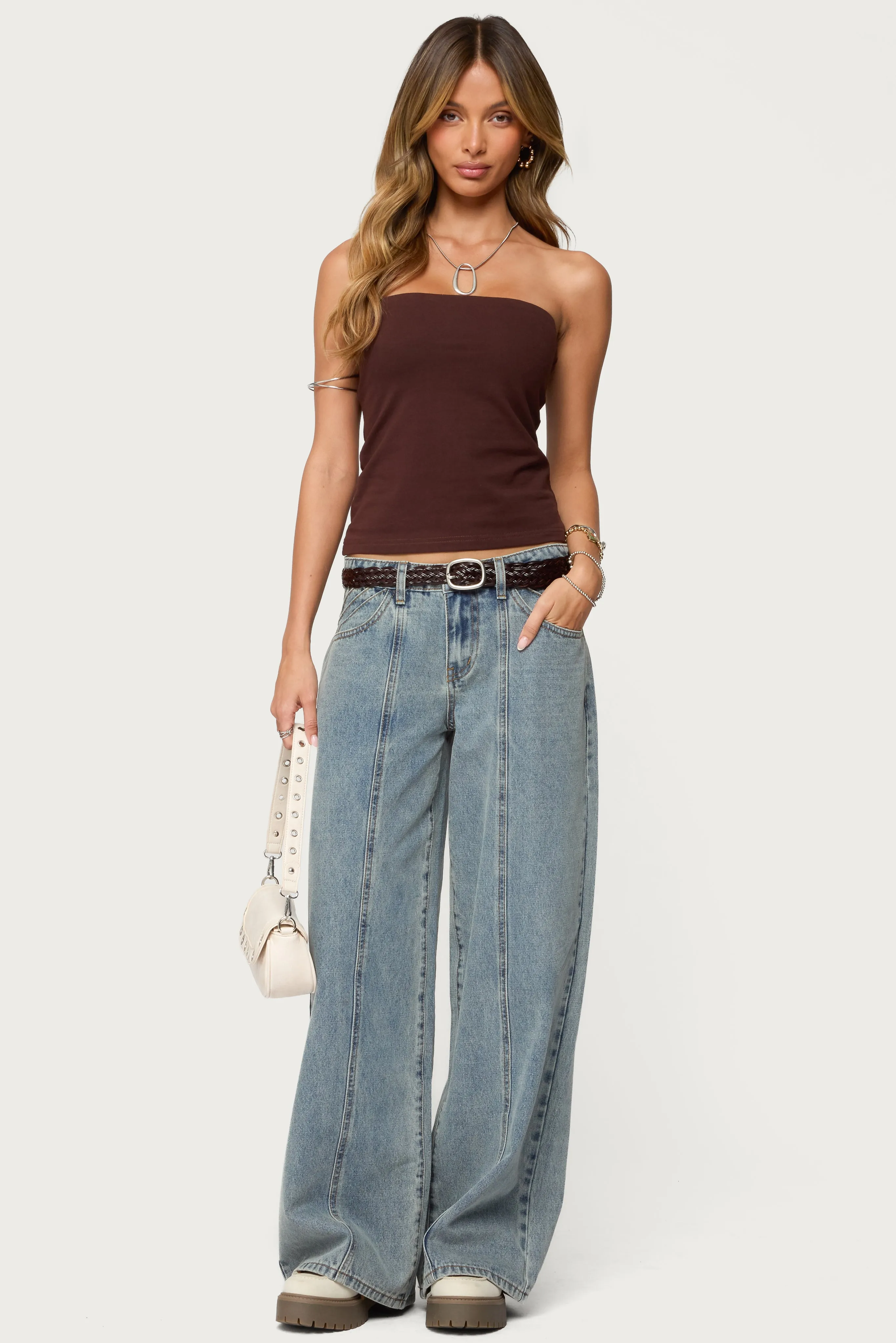 Built In Bra Tube Top sold by Edikted product image thumbnail 2