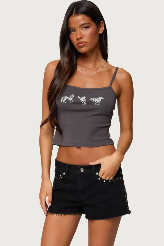 Wild Horses Graphic Tank Top sold by Edikted