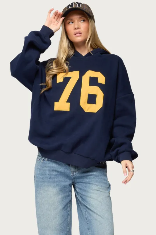 Rhyan 76 Oversized Hoodie sold by Edikted