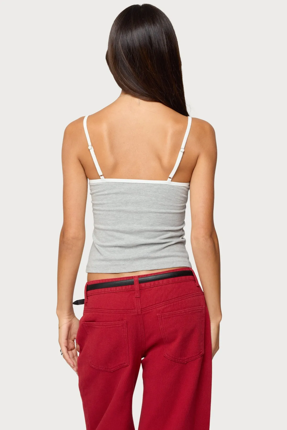 Rhoda Contrast Polka Dot Tank Top sold by Edikted product image thumbnail 4