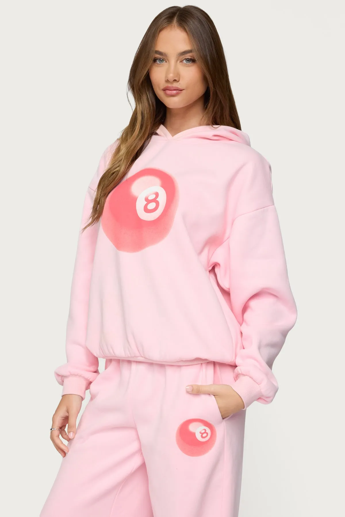 Lucky 8 Oversized Hoodie sold by Edikted product image thumbnail 3