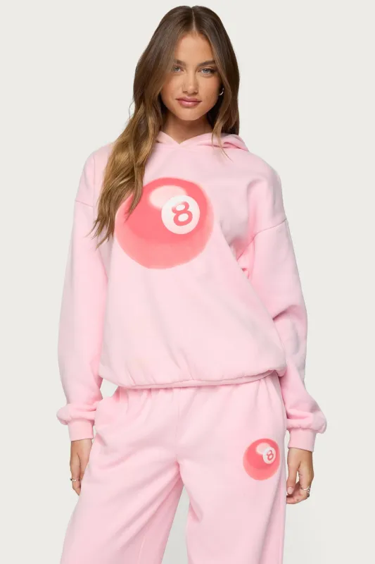 Lucky 8 Oversized Hoodie sold by Edikted