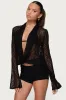 Lera Lacey Sheer Mesh Top sold by Edikted