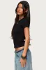 Nikkey Semi Sheer T Shirt sold by Edikted