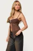Reeve Split Front Sheer Mesh Top sold by Edikted