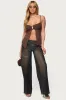 Reeve Split Front Sheer Mesh Top sold by Edikted