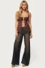Reeve Split Front Sheer Mesh Top sold by Edikted