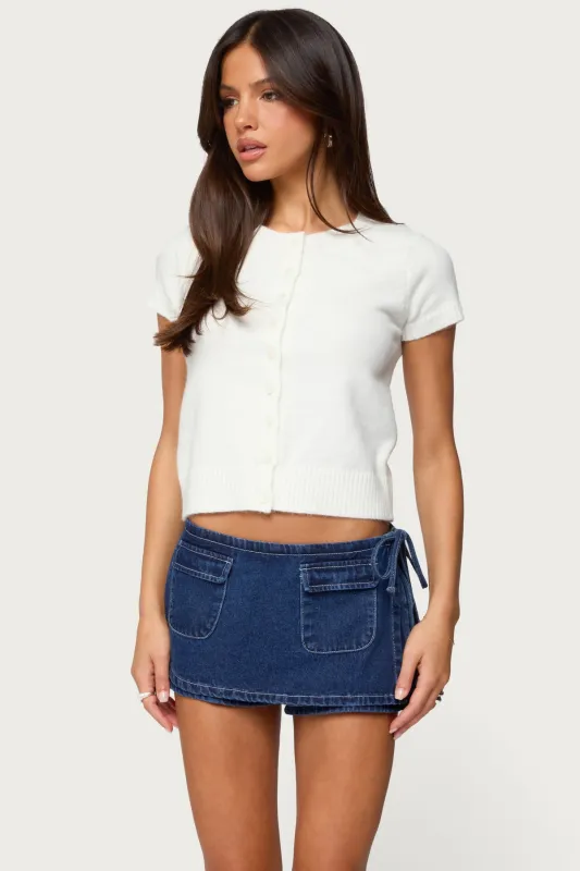Coreen Button Up Knit Top sold by Edikted