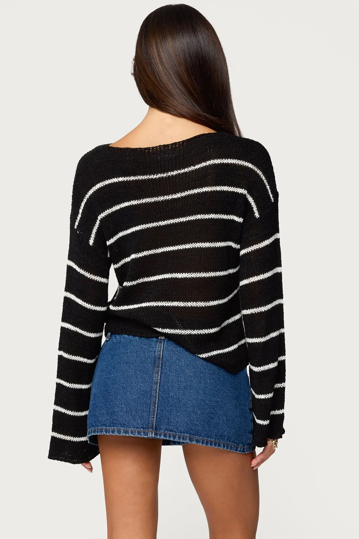 Drop Shoulder Light Knit Sweater sold by Edikted product image thumbnail 5