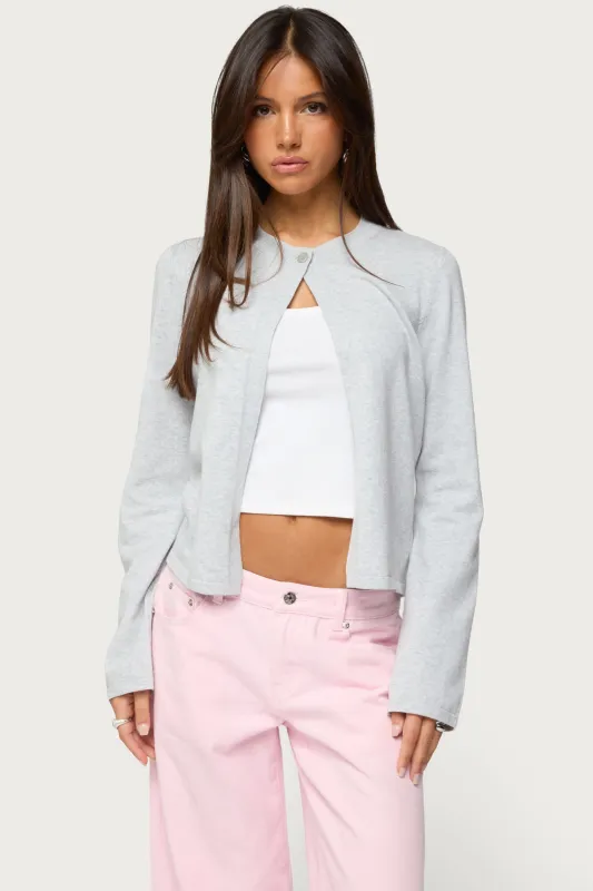 Jenie Split Front Knit Cardigan sold by Edikted