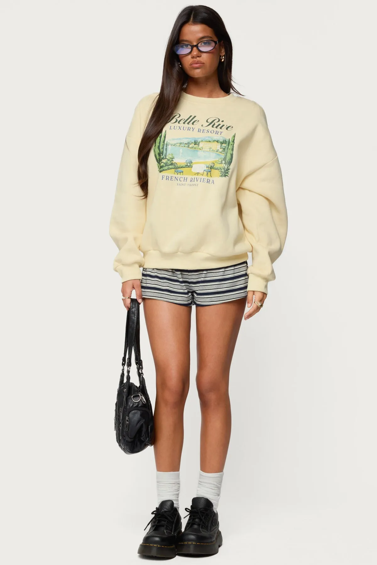 French Riviera Oversized Sweatshirt sold by Edikted product image thumbnail 2