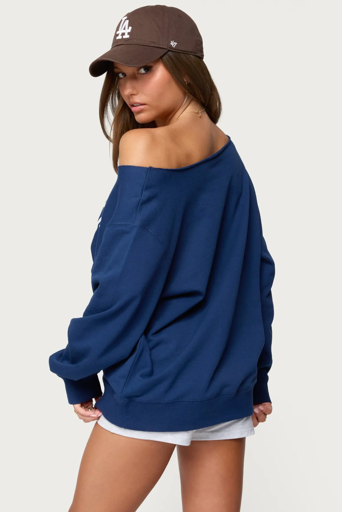 Nashville Oversized Wide Neck Sweatshirt sold by Edikted product image thumbnail 5