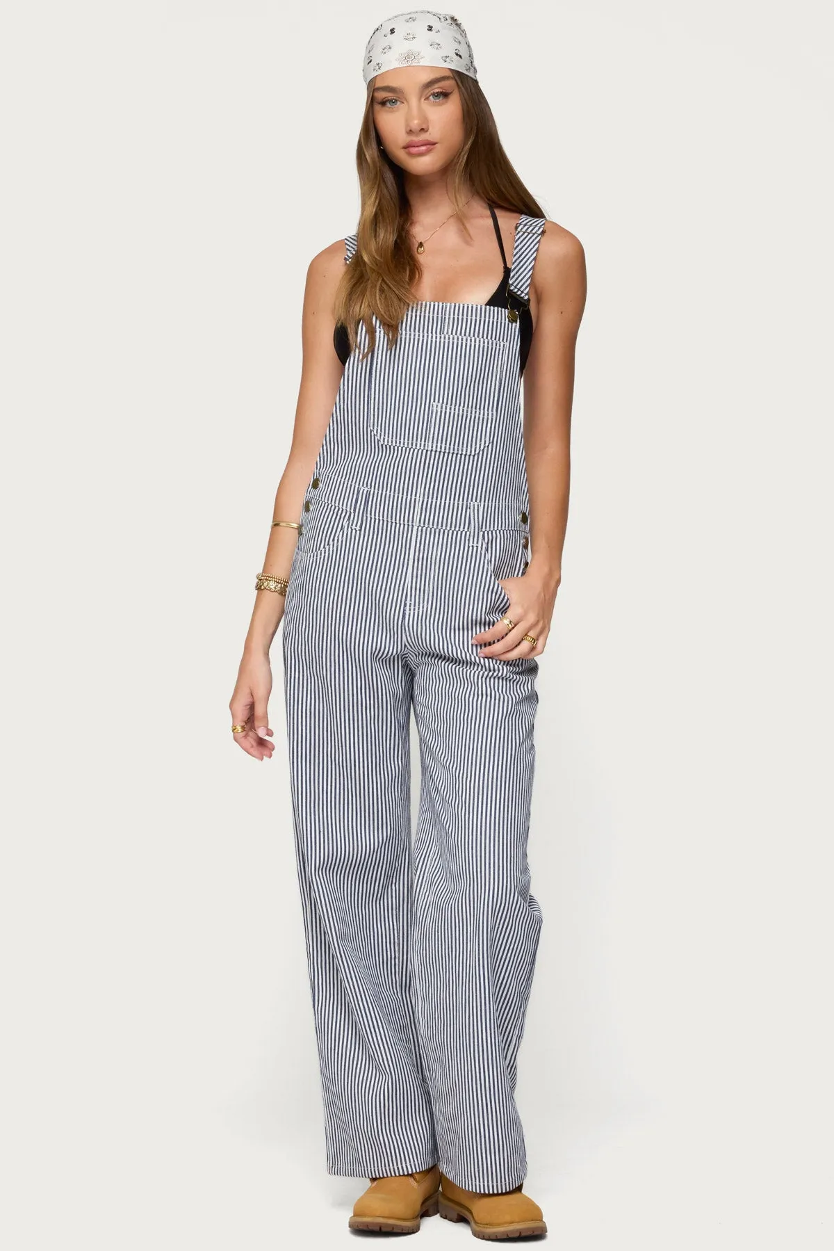 Tamsin Striped Overalls sold by Edikted product image thumbnail 3