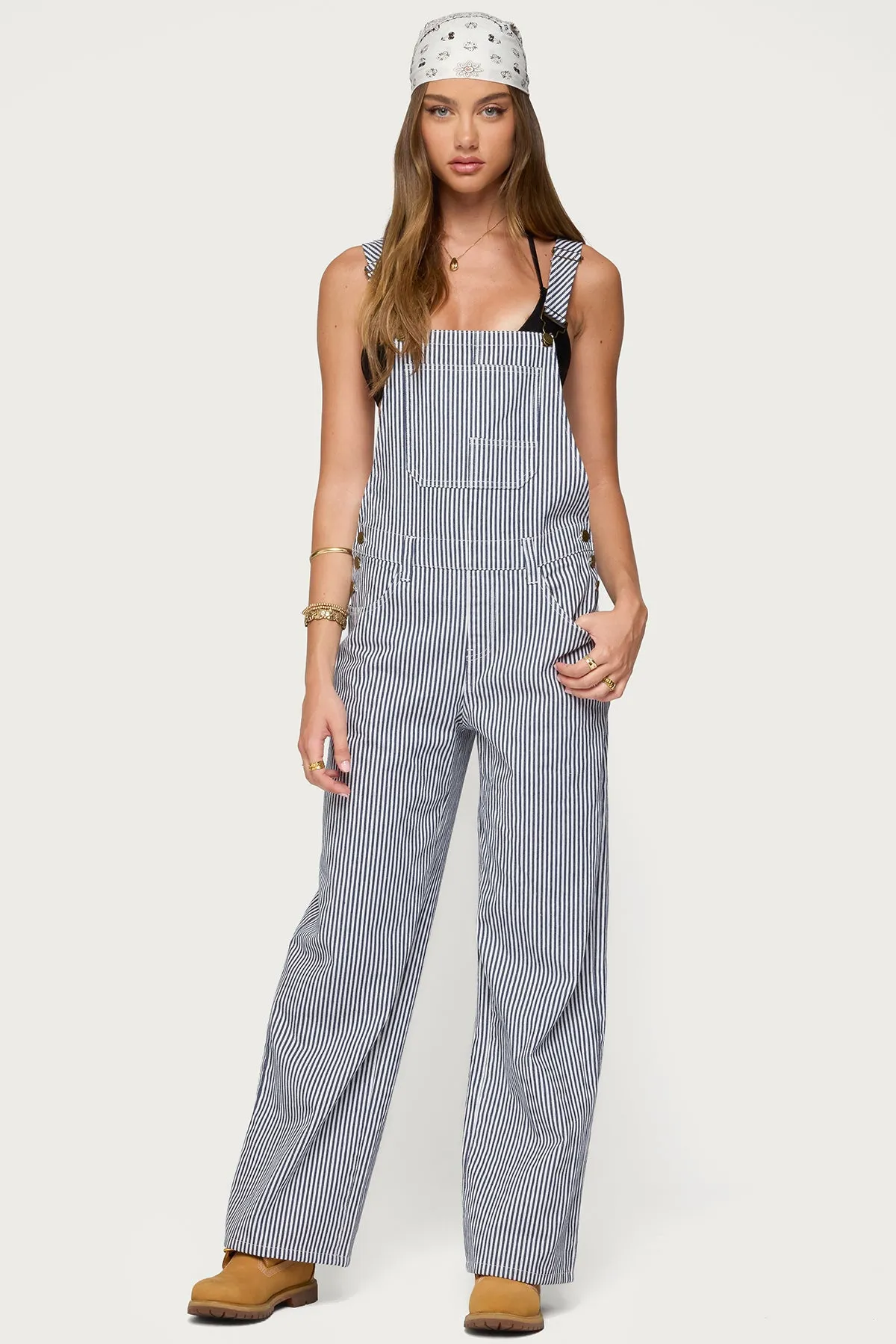 Tamsin Striped Overalls sold by Edikted product image thumbnail 5