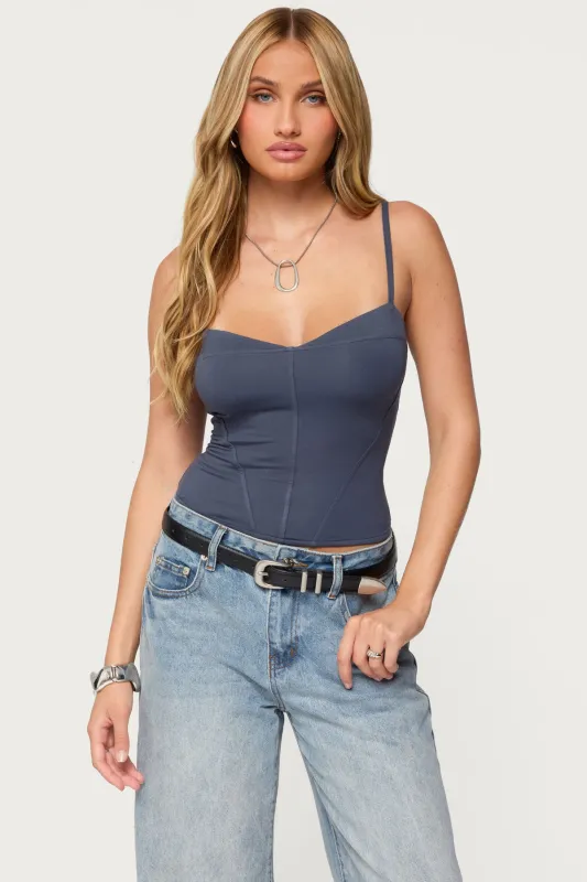 Katanya Lace Up Top made by Edikted