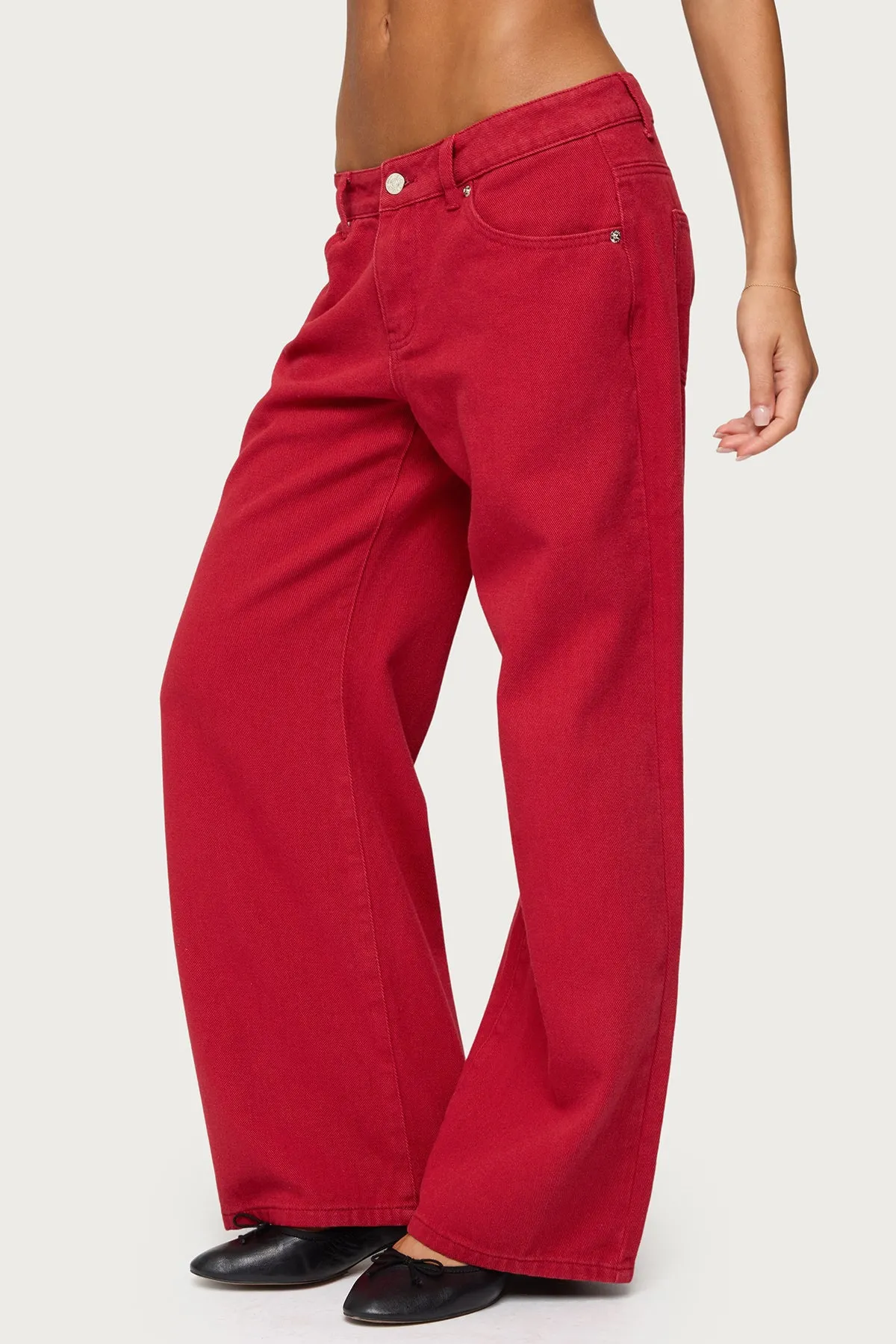 Petite Roman Low Rise Baggy Jeans sold by Edikted product image thumbnail 3