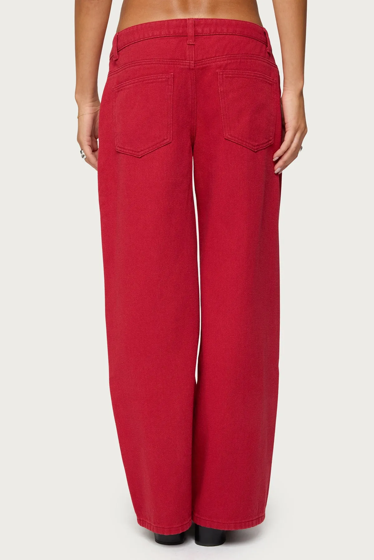 Petite Roman Low Rise Baggy Jeans sold by Edikted product image thumbnail 5